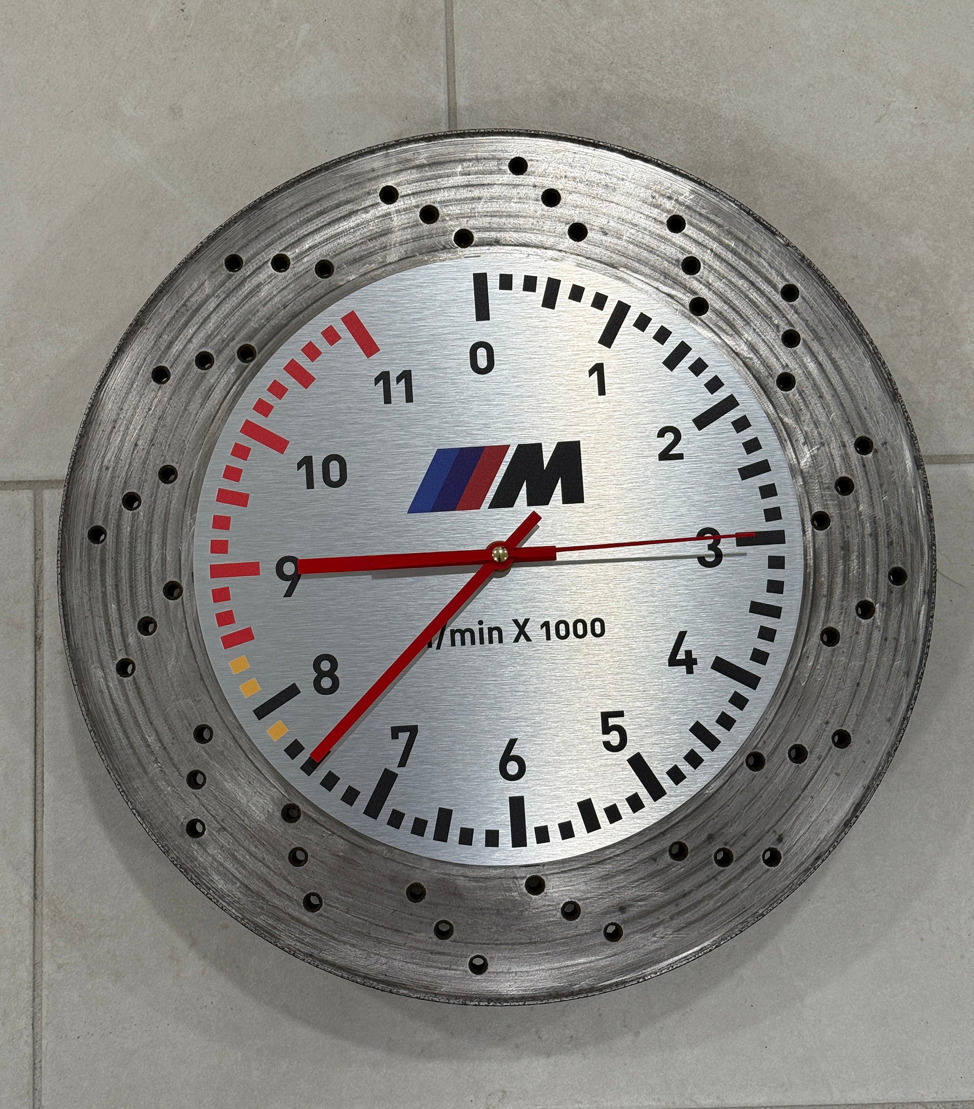 BMW M Inspired Brake Rotor Wall Clock