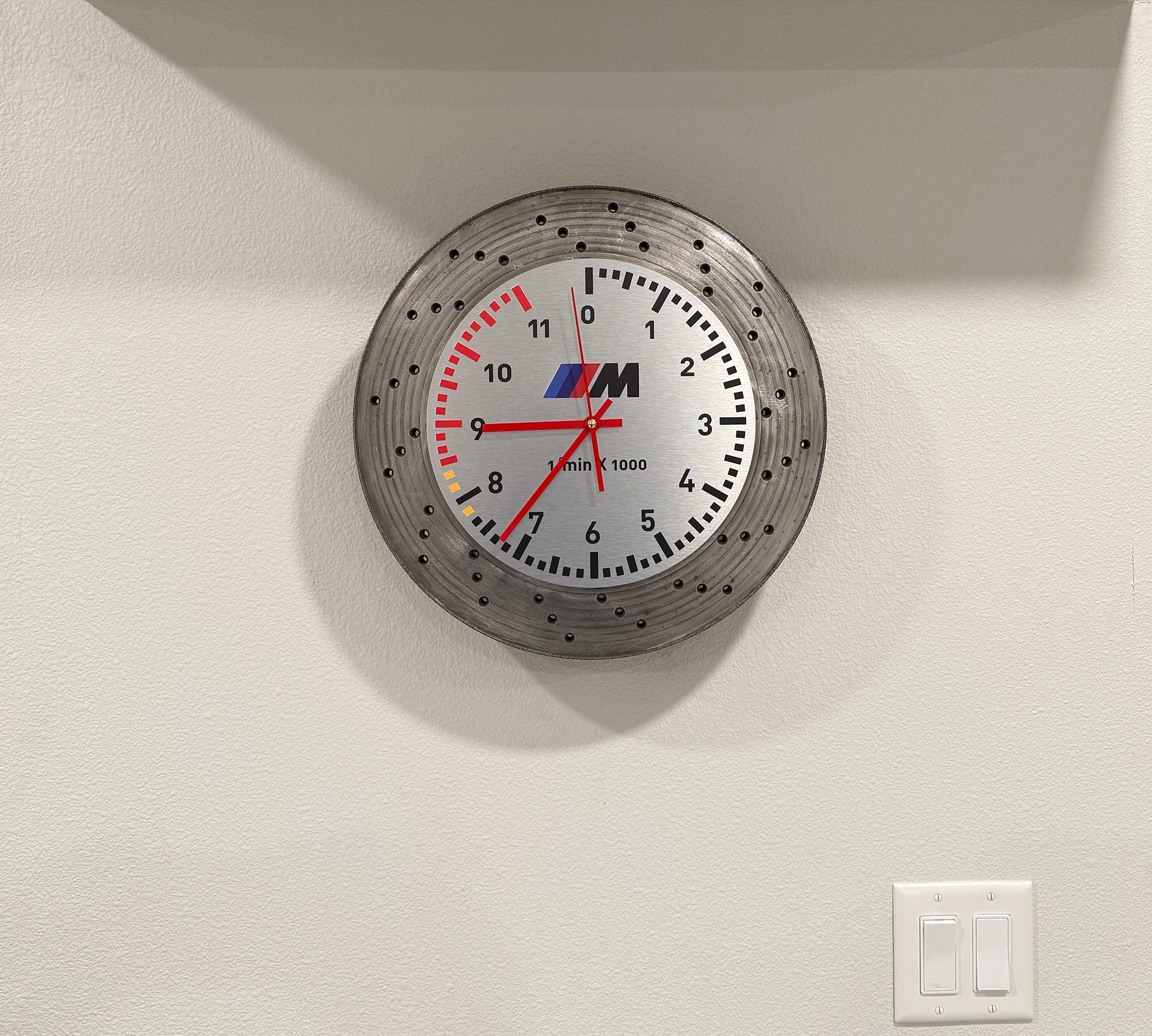 BMW M Inspired Brake Rotor Wall Clock