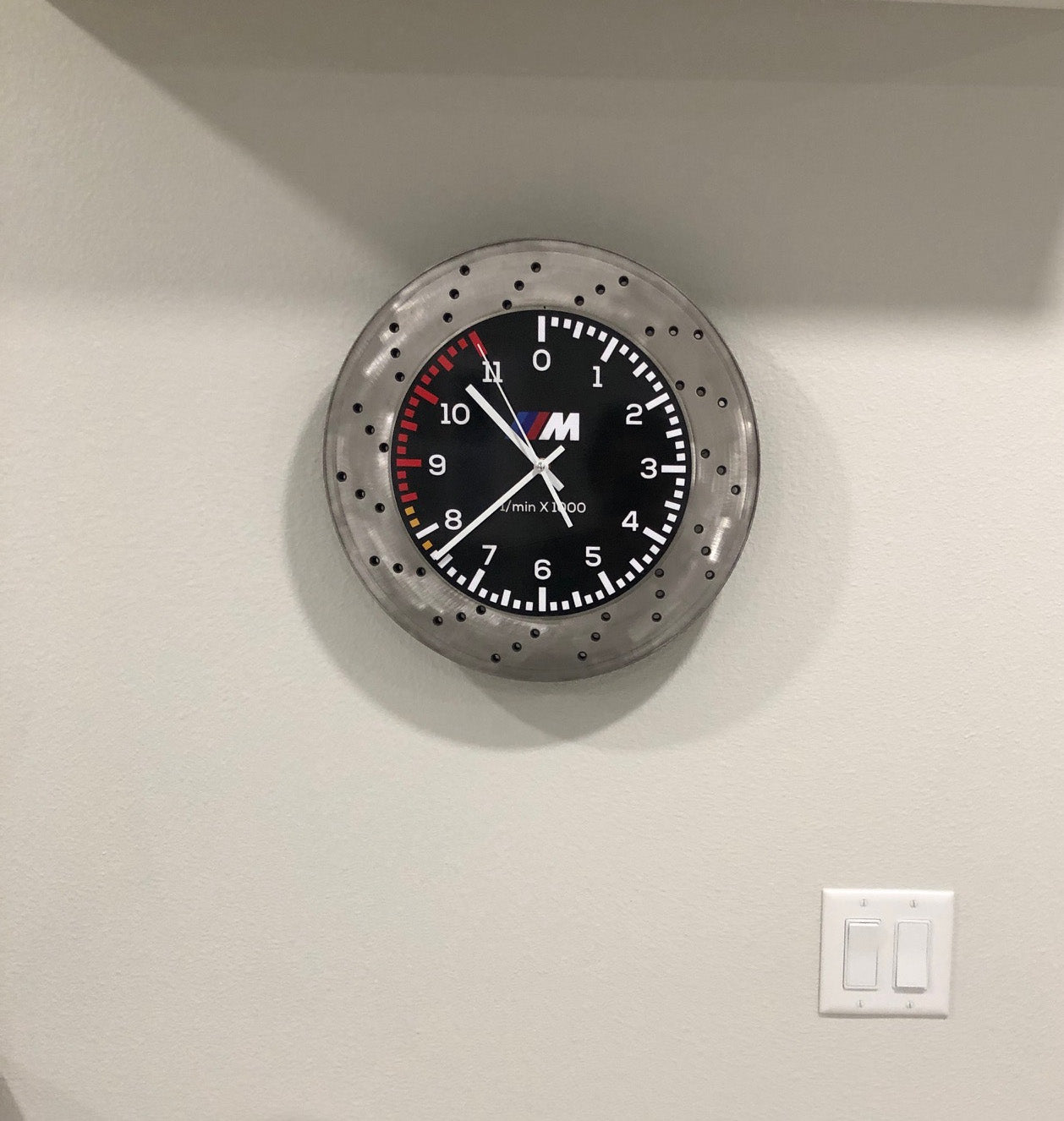 BMW M Inspired Brake Rotor Wall Clock