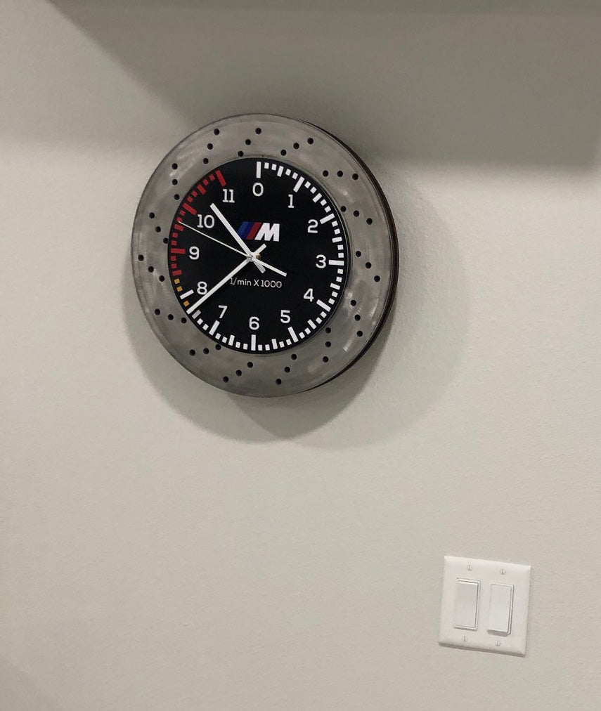 BMW M Inspired Brake Rotor Wall Clock