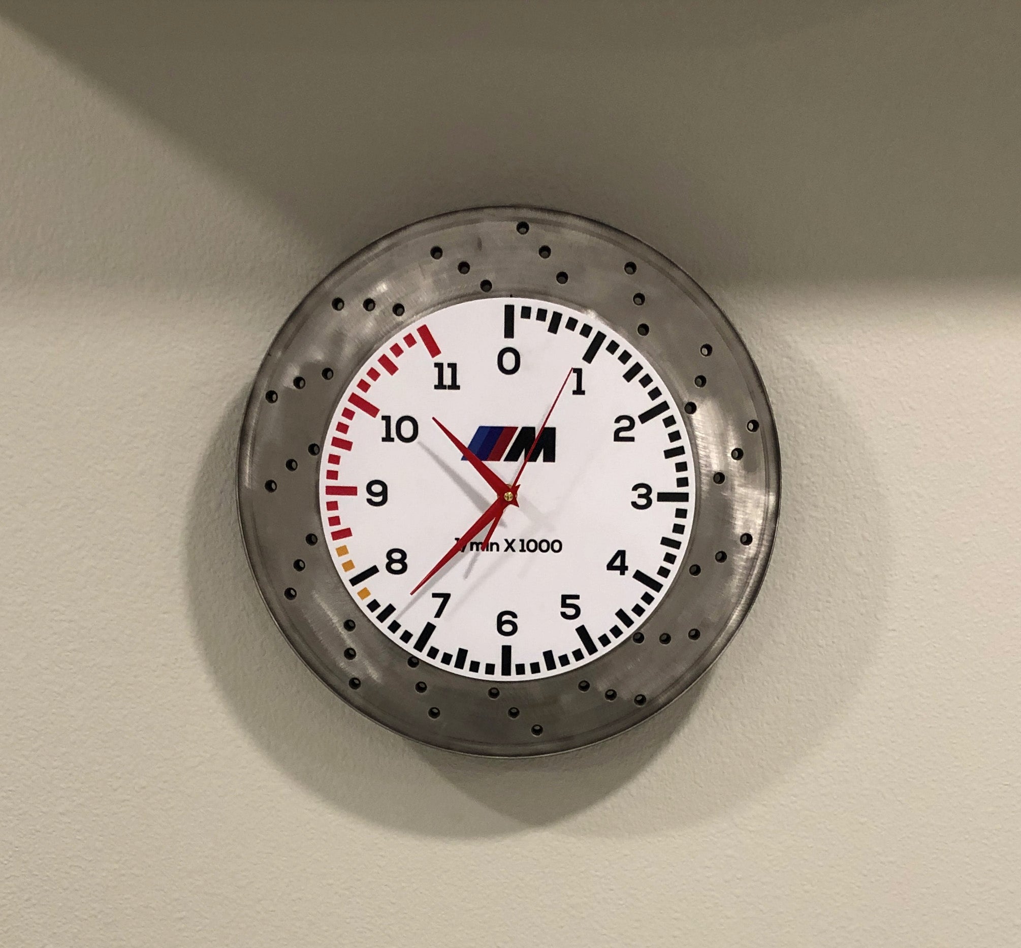 BMW M Inspired Brake Rotor Wall Clock