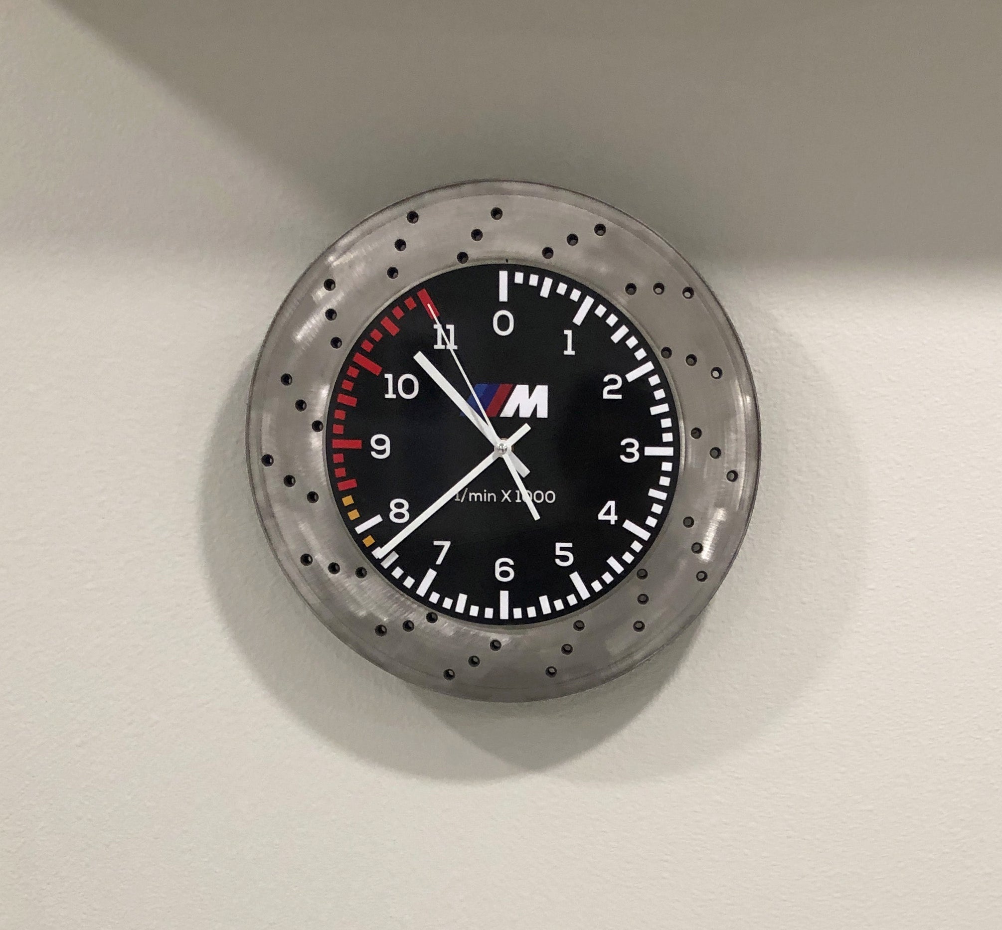 BMW M Inspired Brake Rotor Wall Clock