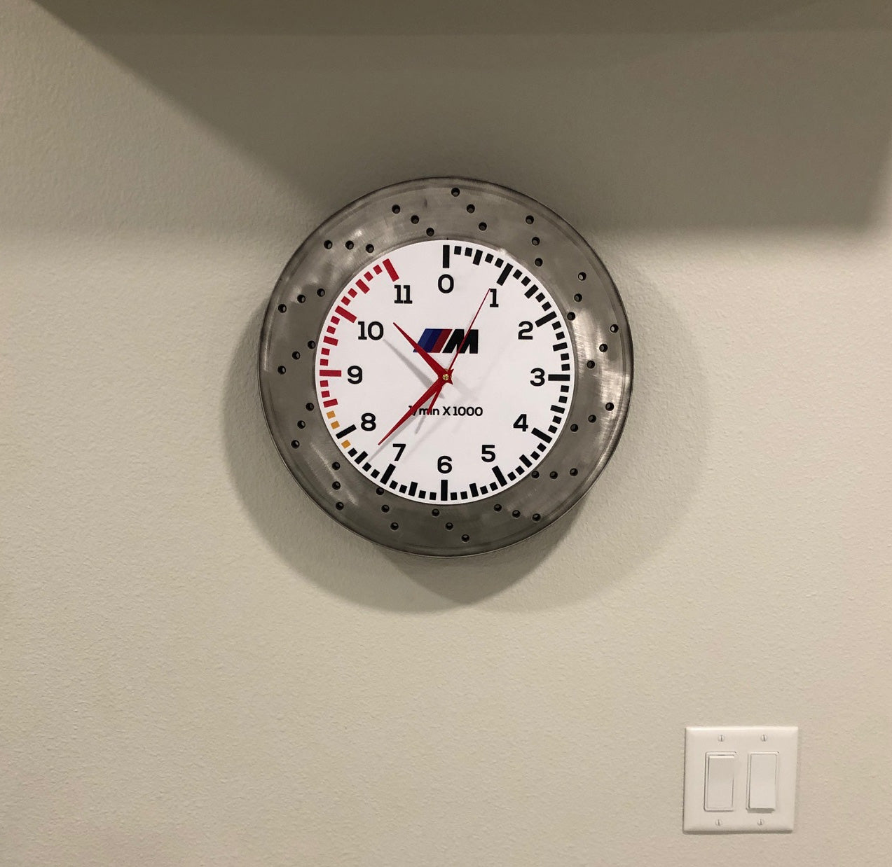 BMW M Inspired Brake Rotor Wall Clock