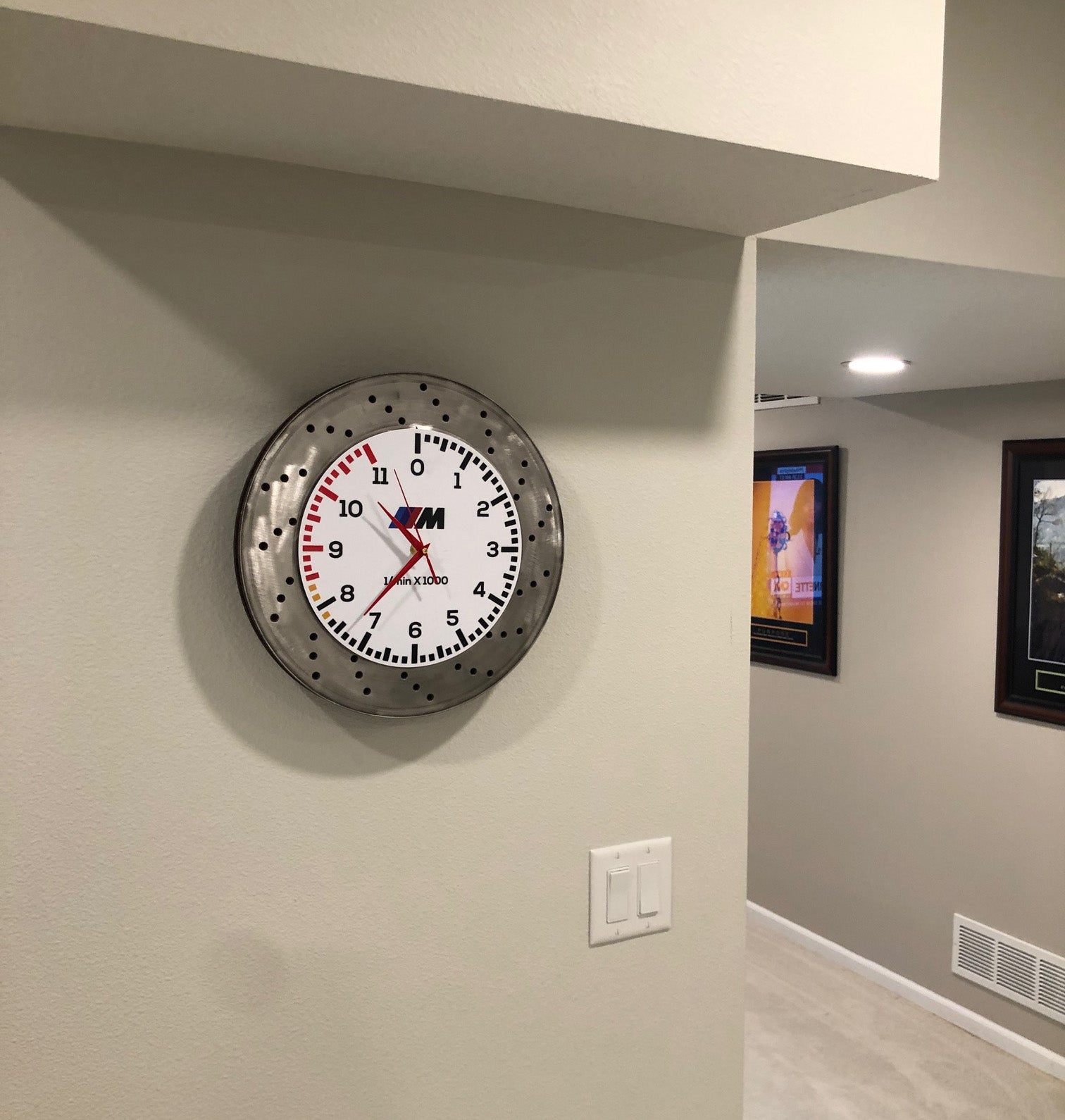 BMW M Inspired Brake Rotor Wall Clock