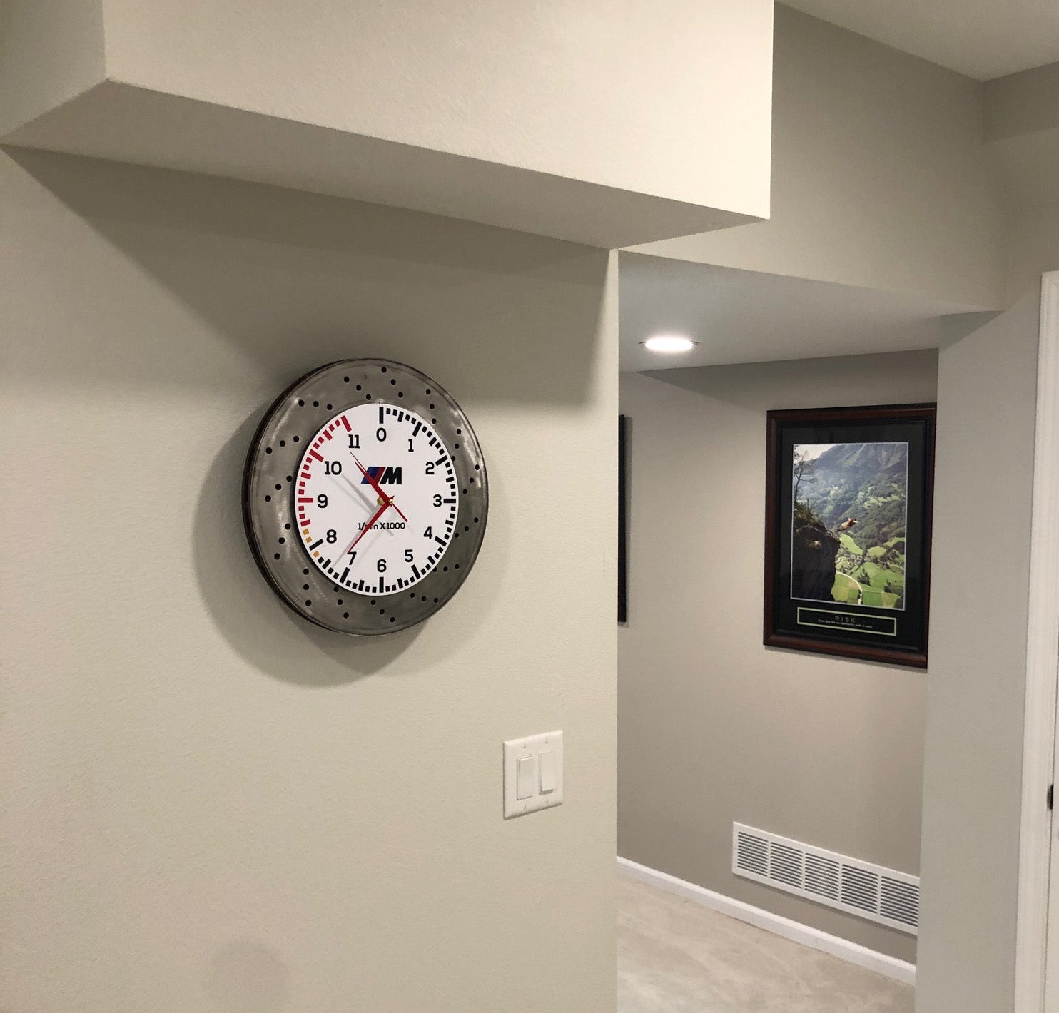 BMW M Inspired Brake Rotor Wall Clock