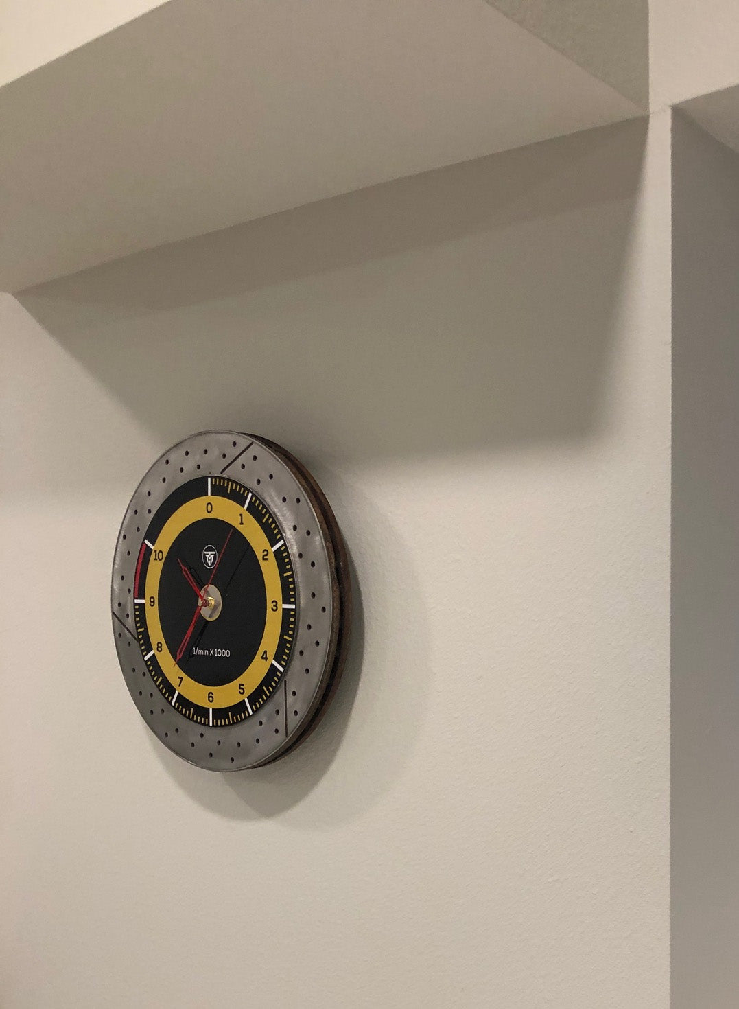 Unique Handcrafted Brake Rotor Wall Clock