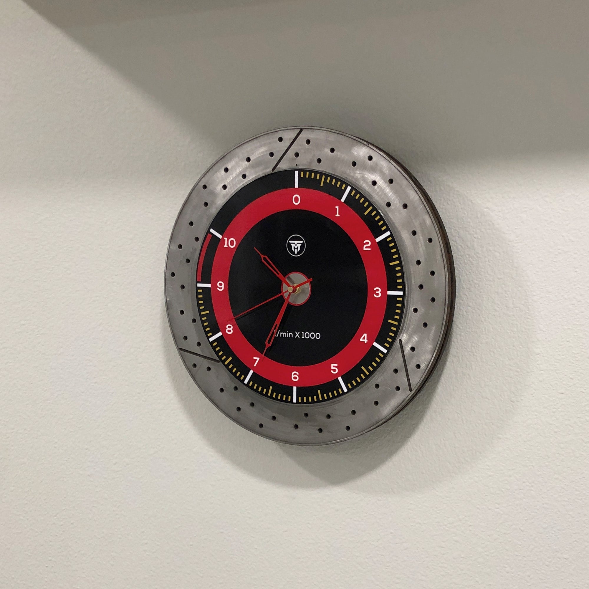 Unique Handcrafted Brake Rotor Wall Clock