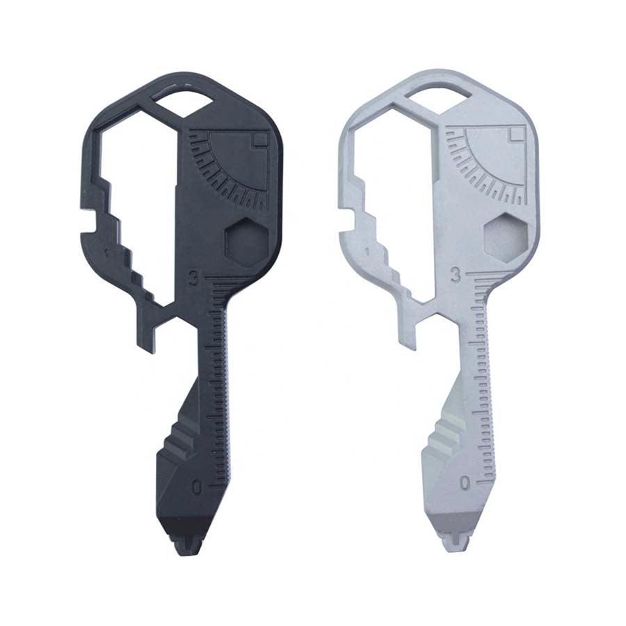 Stainless Steel Key Shaped Pocket Tool for Your Keychain (TSA Friendly)