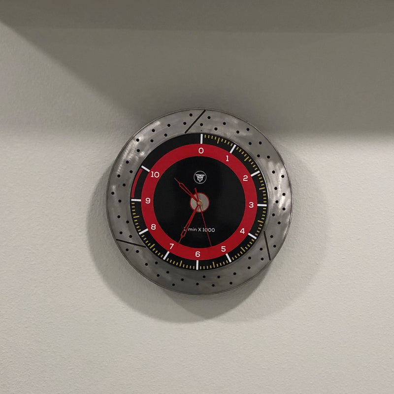 Unique Handcrafted Brake Rotor Wall Clock